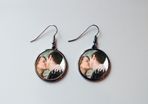 Personalised Round Hanging Earrings