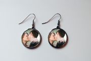 Personalised Round Hanging Earrings