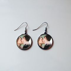 Personalised Round Hanging Earrings