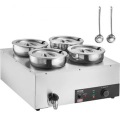 220v Commercial Soup Warmer Soup Station with 4 x7Litre  Pot Soup Kettle Warmer