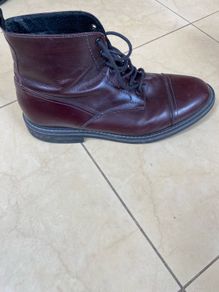 Men's genuine leather boots size 46
