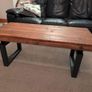 RusticI Industrial Coffee Table - Solid Reclaimed Wood & Steel Legs Image 4
