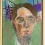 Original W.B Yeats William Butler Yeats Portrait in Abstract Painting Framed by Artist Image 8