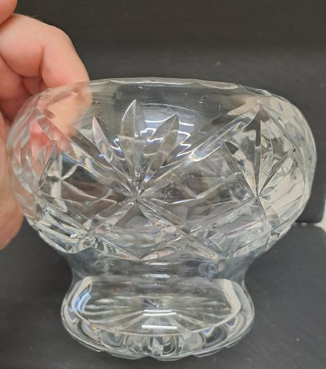 Crystal heavy round bowl