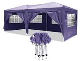 Waterproof Folding Garden Gazebo, 3 x 6 m Party Tent / Marquee with 4 Side Panels