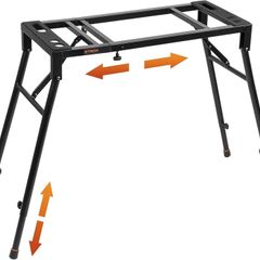 Collapsible Piano Keyboard Stand Adjustable and Portable Heavy Duty Music Stand - Fits 54/61/88 Key Electric Digital Pianos - Sturdy Musical Keyboard Table