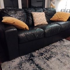 Black leather Couch / sofa