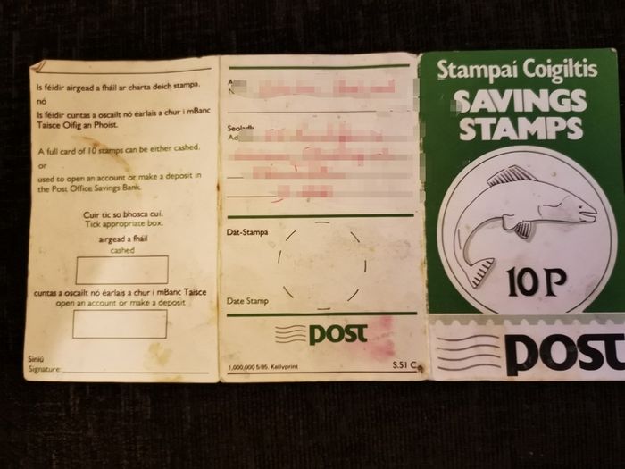 Stamps - Old 10p An Post Savings -