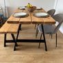 Handmade Rustic Wooden Dining Table & Bench Image 2