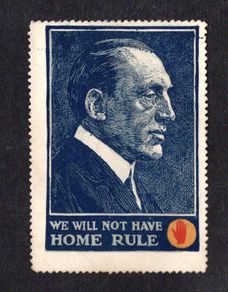 1914 Ireland Anti Home Rule Label Cason large head fine unused