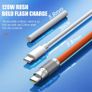 120W 6A 180 Degree Rotating Super Fast Charge Cable Mobile USB to Type C Charger For Samsung Image 5