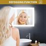 600x500mm Bathroom Mirror with Lights, Horizontal Vertical/Sensor Switch, Anti-Fog, 3 Colors Dimmable, Memory Function, LED Illuminated Bath Vanity Wall-Mounted Mirrors Image 4