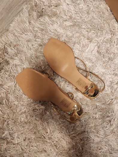 Linzi gold strappy sandals