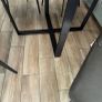 round table 80cm 4 leather dining chairs Image 4
