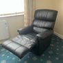 Black leather lazy boy Image 4