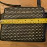MICHAEL KORS Mini Selma Micro-Stud Crossbody Clutch Black Leather Handbag Image 6