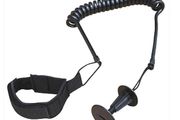 Vision Basic Coiled Bodyboard Leash Black