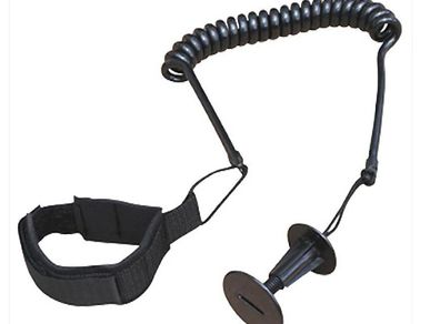 Vision Basic Coiled Bodyboard Leash Black