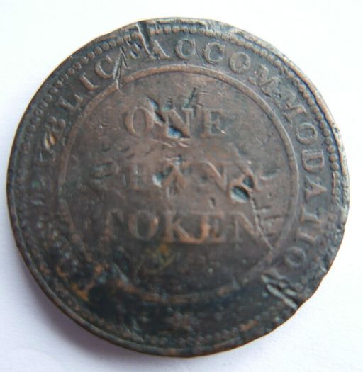1812 One Penny Token Birmingham Union Copper Company