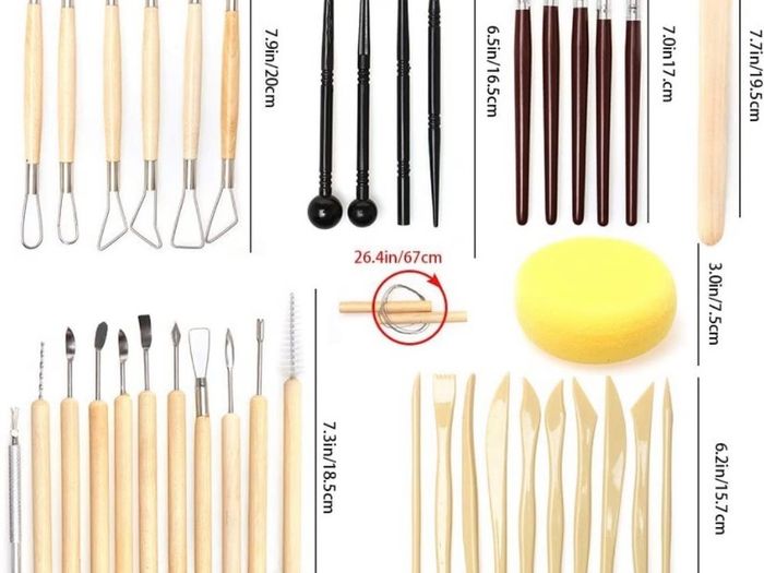 61pcs Ceramic Tools Clay Sculpting Set, Polymer Clay Tools Clay Sculpting Tools, Pottery Carving Tool for Engraving Modeling Embossing Shaping Art DIY (FREE POSTAGE)