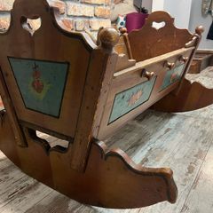 vintage cradle wood
