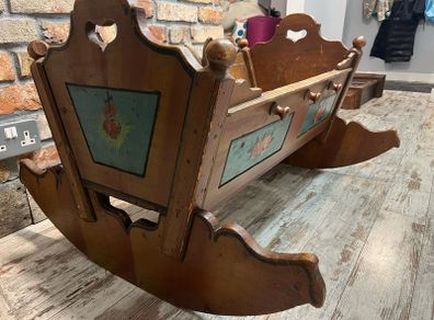 vintage cradle wood