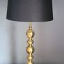 Mid-century brass bobbin table lamp Image 2