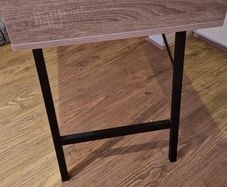 Office desk with 1 drawer light oak color, black
