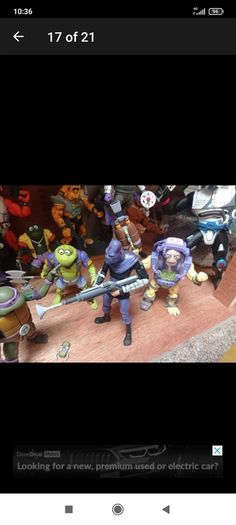 Neca TMNT collection with neca diorama