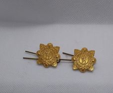 Pair of Garda Siochana Gold Coloured Collar Badges