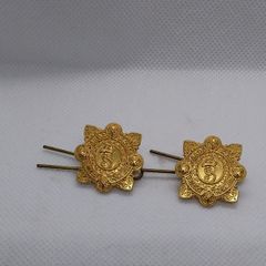 Pair of Garda Siochana Gold Coloured Collar Badges