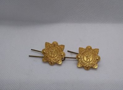 Pair of Garda Siochana Gold Coloured Collar Badges