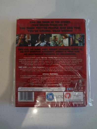 John Carpenter's THEY LIVE Blu Ray Steelbook (Rare)