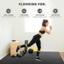 MULTIPLE COLOURS AVAILABLE Interlocking Soft Foam Floor Mat - 18 Pieces Protective Gym Flooring Set, Exercise Mats EVA Puzzle Rubber Tiles, Ground Surface Protection Workout Underlay Matting Sports Pool Home Fitness Garage Image 5
