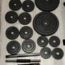 47kg Cast Iron Weight Plates & Dumbbell/Barbell Set Image 2