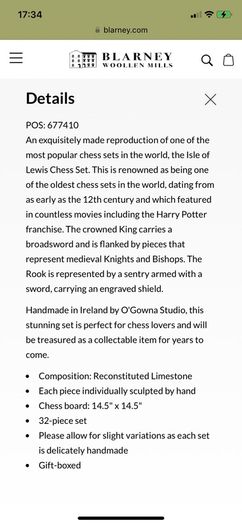 chess set handmade