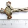Vintage Brown Enamel Cross . Italian St Benedict Cross Charm. -2,5" Image 10