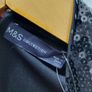 M&S Mini Party Dress UK22 Black Brand New Image 4
