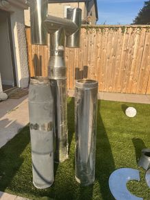 Flu stove system with parts