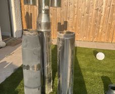 Flu stove system with parts