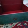 Vintage green metal cash box with key Image 4