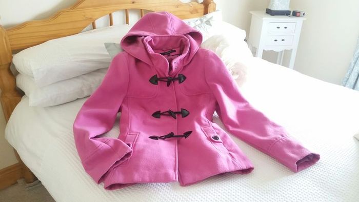 Pink Winter Jacket with Hood - Size 12