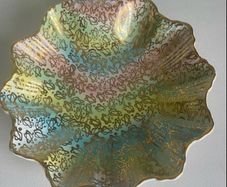 Old foley James Kent  Staffordshire rainbow dish