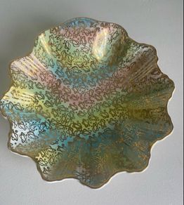 Old foley James Kent  Staffordshire rainbow dish