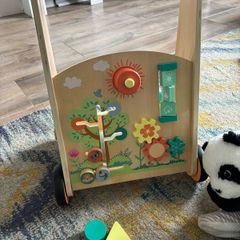 wooden activity baby walker