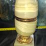 Beautiful Large Old Egg Shape Table Lighter with a Onyx Base and a Brass Mechanism, Postage Available Image 3