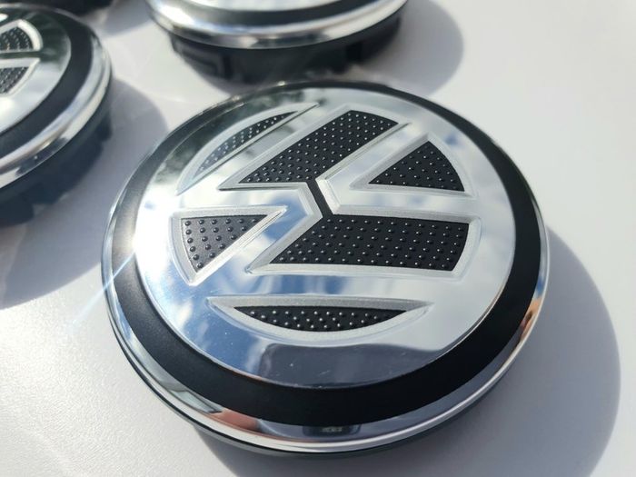 Set/4 x NEW STYLE 56mm VW wheel caps Volkswagen cap hub  6CD601171