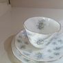 13 piece Tea Set, 4 Tea Trio and Fruit / Sweet Bowl, Queens "Forget-me-Not" Image 6