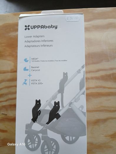Uppa baby vista adapters (upper and lower)