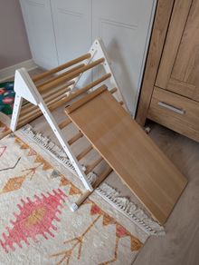 Montessori Wooden Climbing Frame with Ramp/Slide